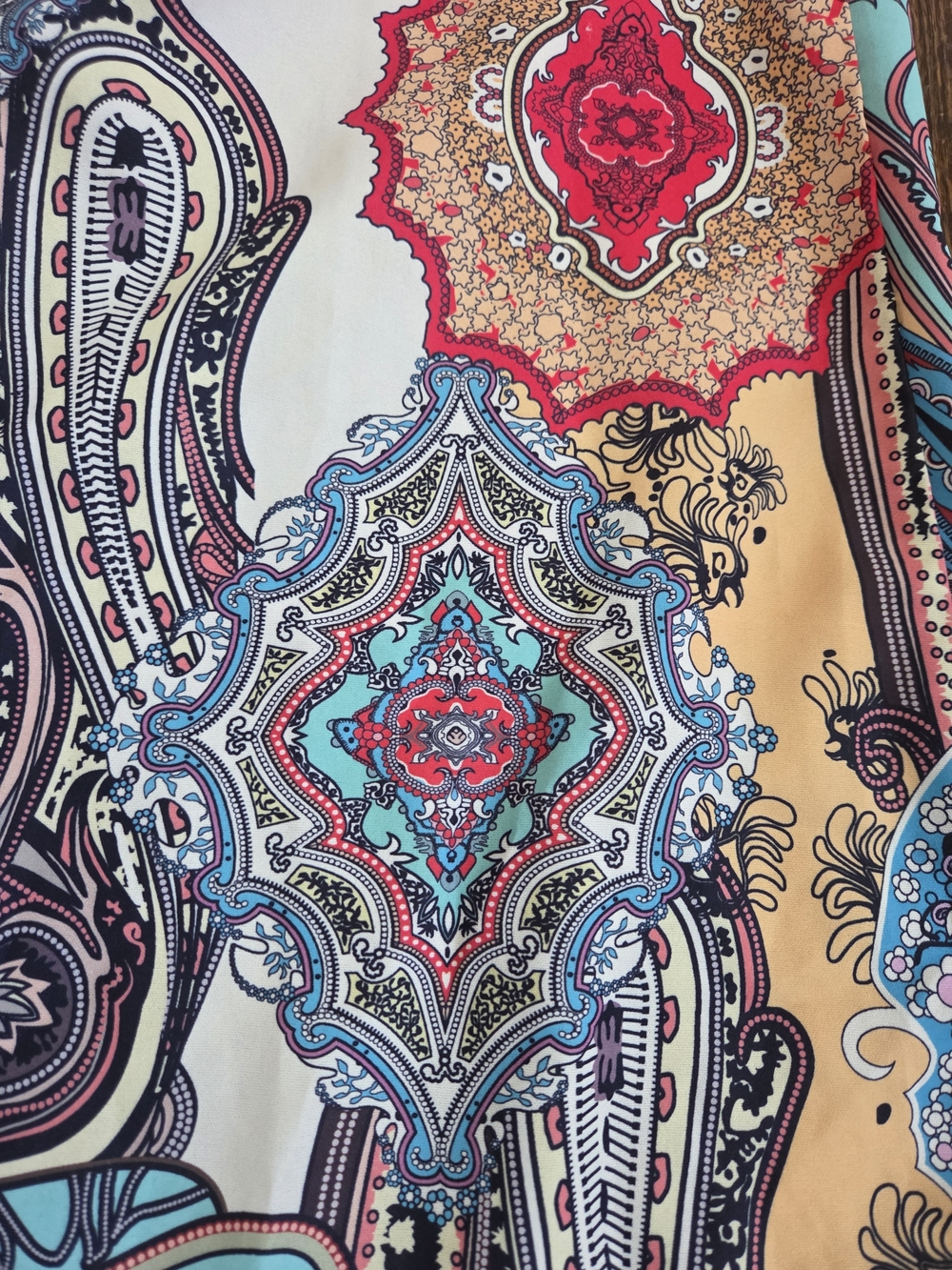 Multicolor Paisley Halter Neck Tunic Top Boho - Picture 2 of 8